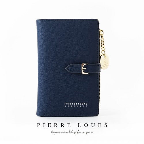 Compact Double-Fold PU Leather Wallet