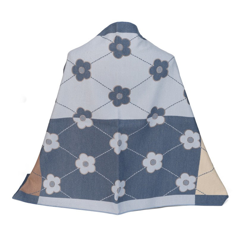 Floral Oversized Shawl – 100% Cotton Wrap & Scarf (180cm × 65cm)