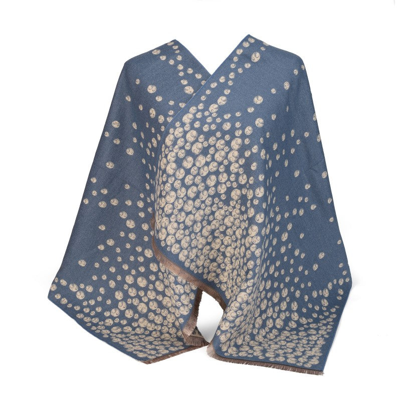 Polka Dot Oversized Shawl – 100% Cotton Wrap & Scarf (180cm × 65cm)