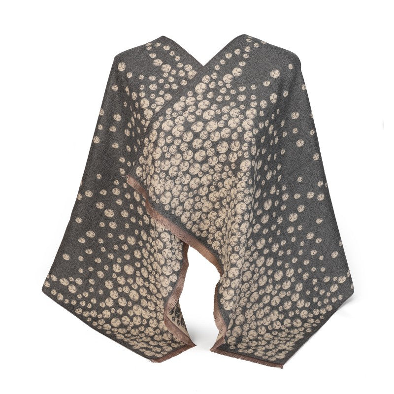 Polka Dot Oversized Shawl – 100% Cotton Wrap & Scarf (180cm × 65cm)