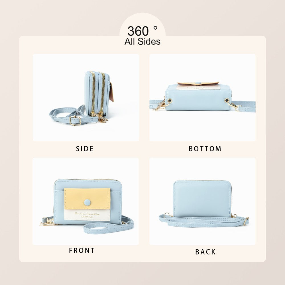 Forever Sunshine Compact Crossbody Purse - BLUE