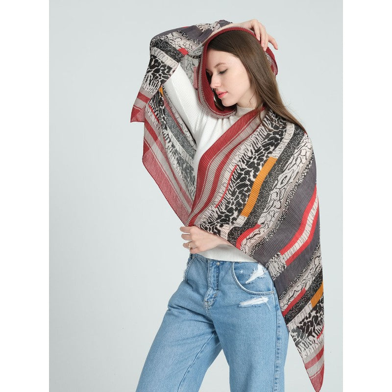 BURGUNDY Fashion Colourful Style Lady Scarf