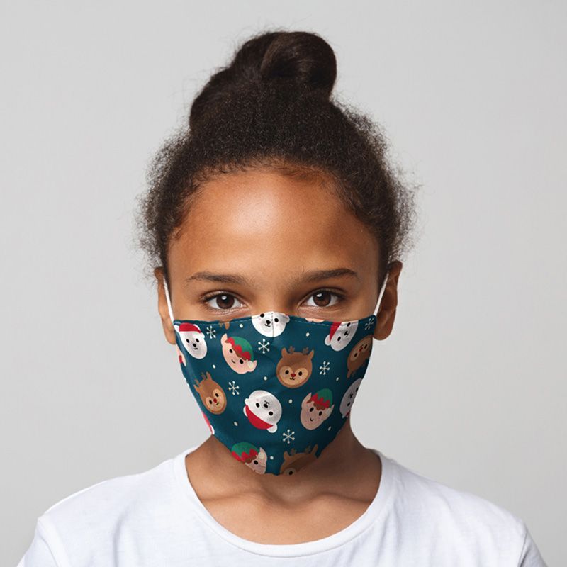 Christmas Cutiemals Face Covering - Small