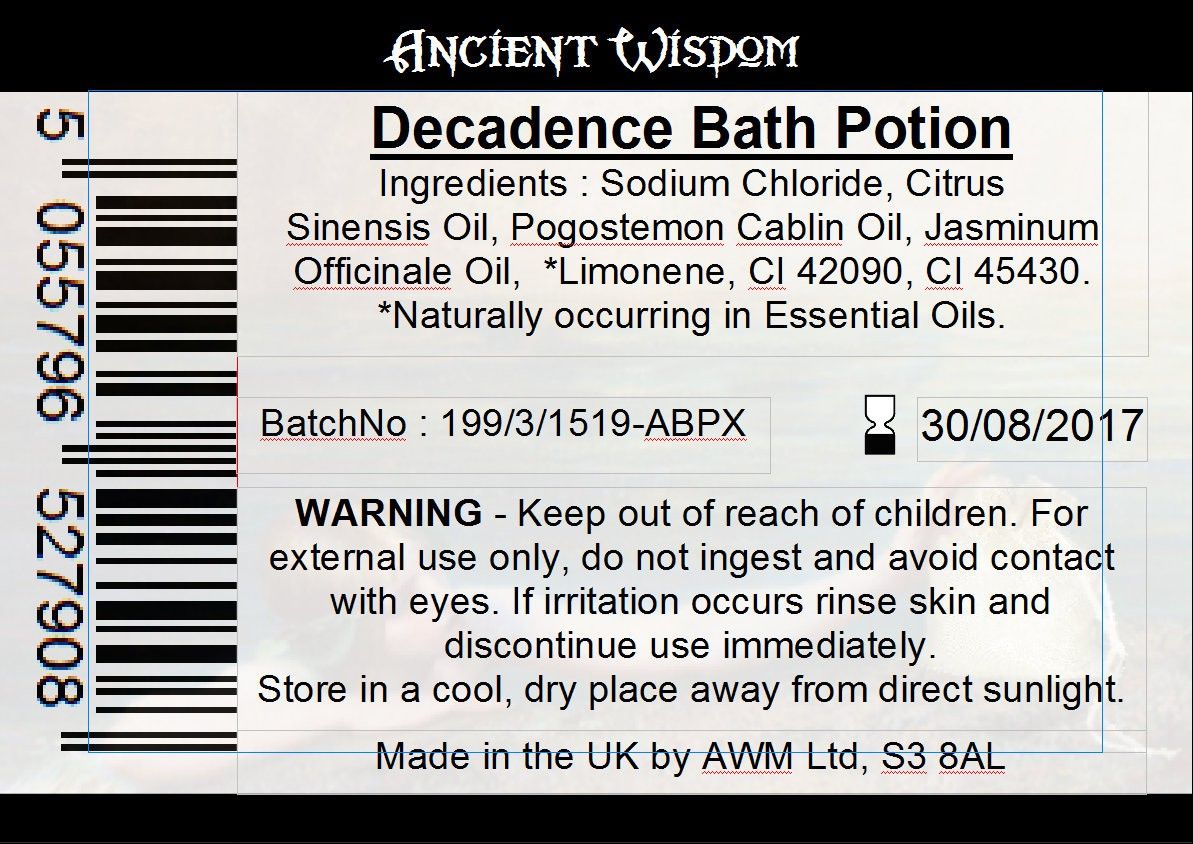 Bag Labels for Decadence (4 sheets of 18)