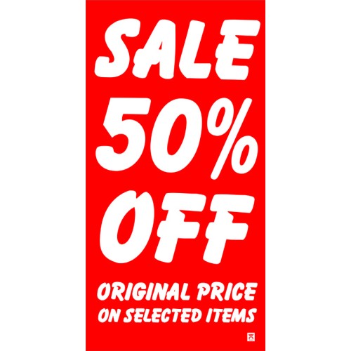 PS14 Red - Promotion Price Banner Sale 50% Off