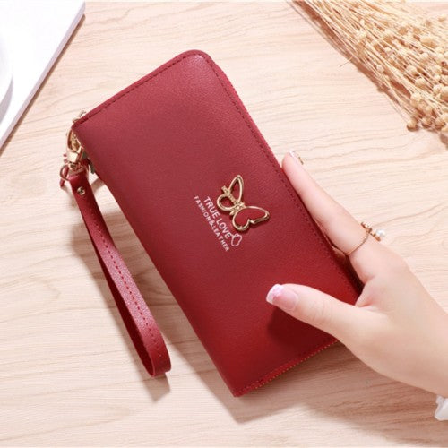 LB02831-BURGUNDY Bifold Wallet with Street Style