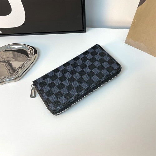 LB02860 BLUE Stylish Color-Block Fold Wallet