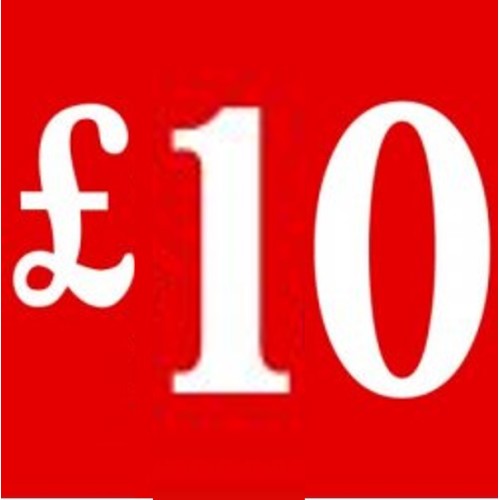 PS7 Red - £10 Cardboard Shop Sign