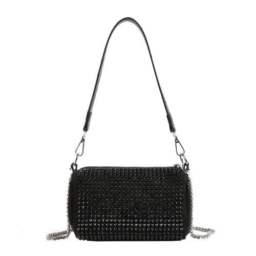 CT44932 BLACK Street-Style Crossbody Bag