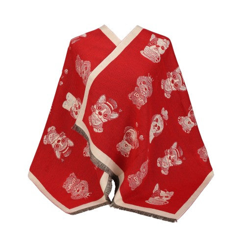 Posh Pup Pattern Reversible Cotton Scarf