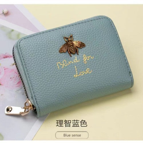 LB02850 LIBLUE Bee-themed PU Leather Cardholder