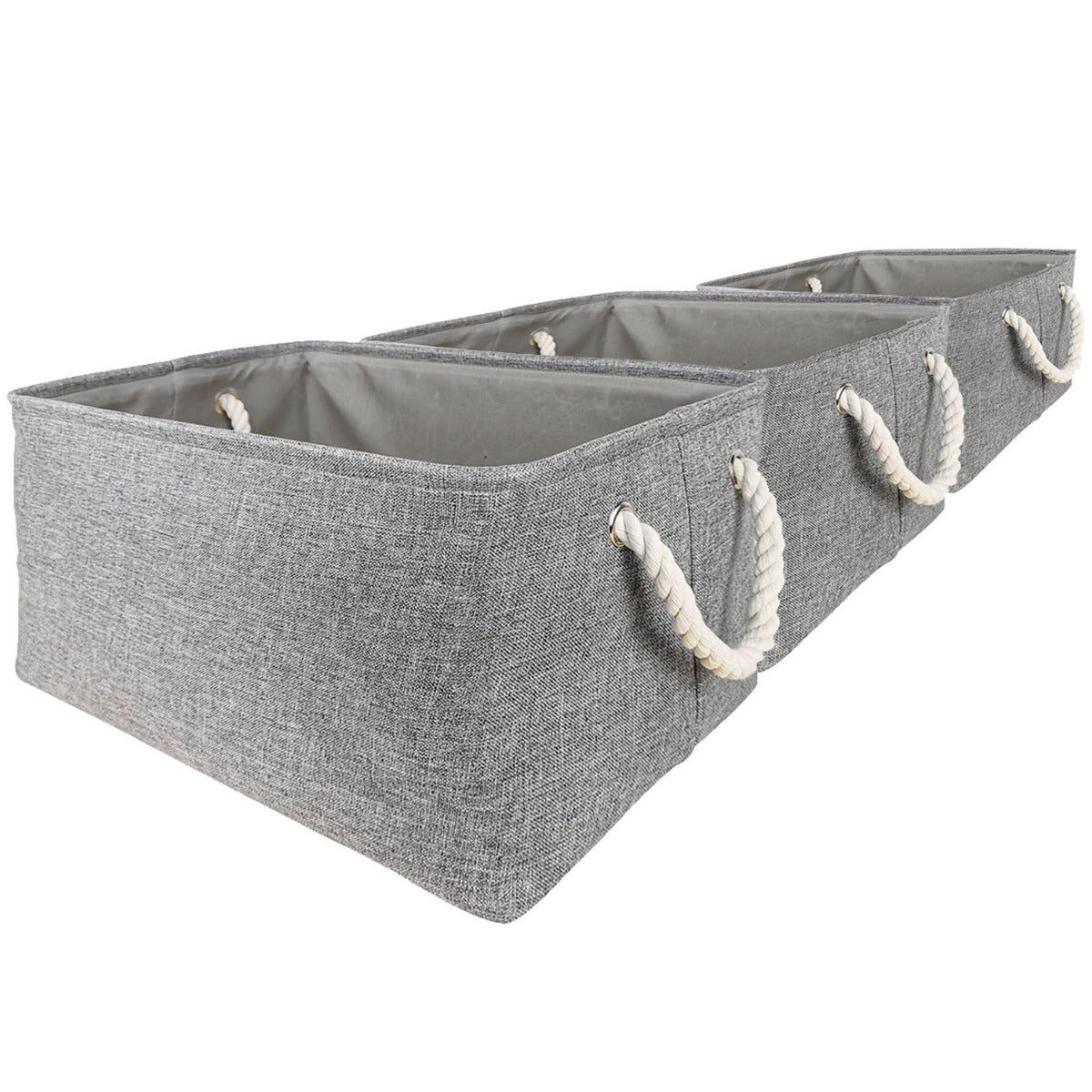 Pack of 3 Fabric Storage Boxes