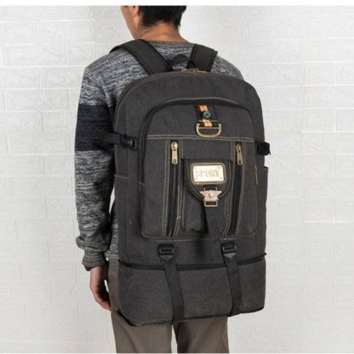 CT44922 Black Canvas Backpack