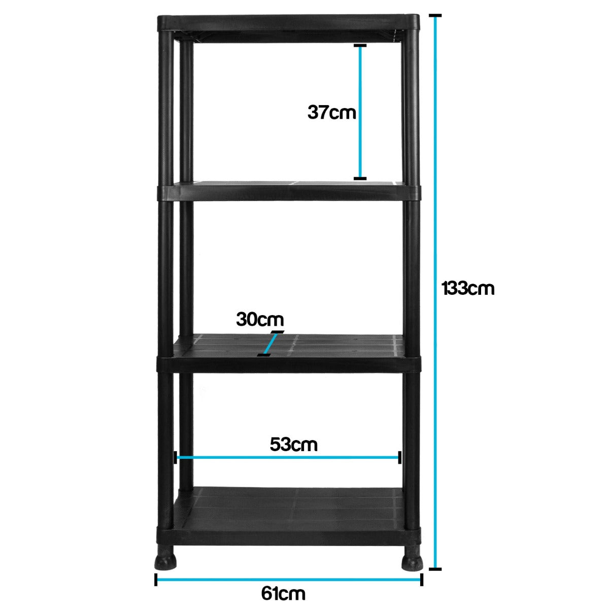 4 Tier Garage Shelves - Set of 2