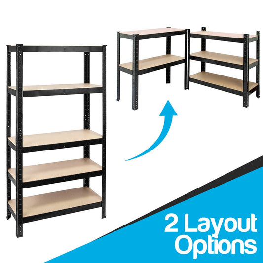 Boltless Garage Shelving Rack - Black