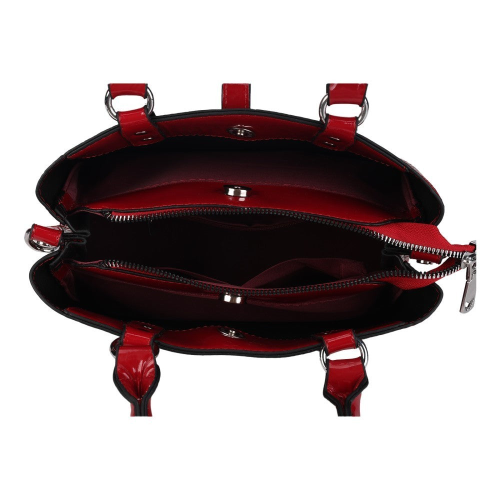 Women’s Croc Embossed PU Leather Handbag Shoulder Tote Crossbody Bag – Medium