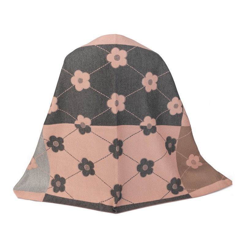 Floral Oversized Cotton Shawl Wrap – 100% Cotton Scarf Poncho Style (180cm × 65c