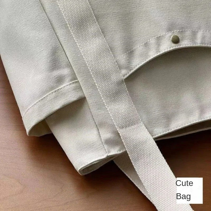 Large Canvas Tote Bag with Pockets – Shoulder Handbag Shopper Work School Travel