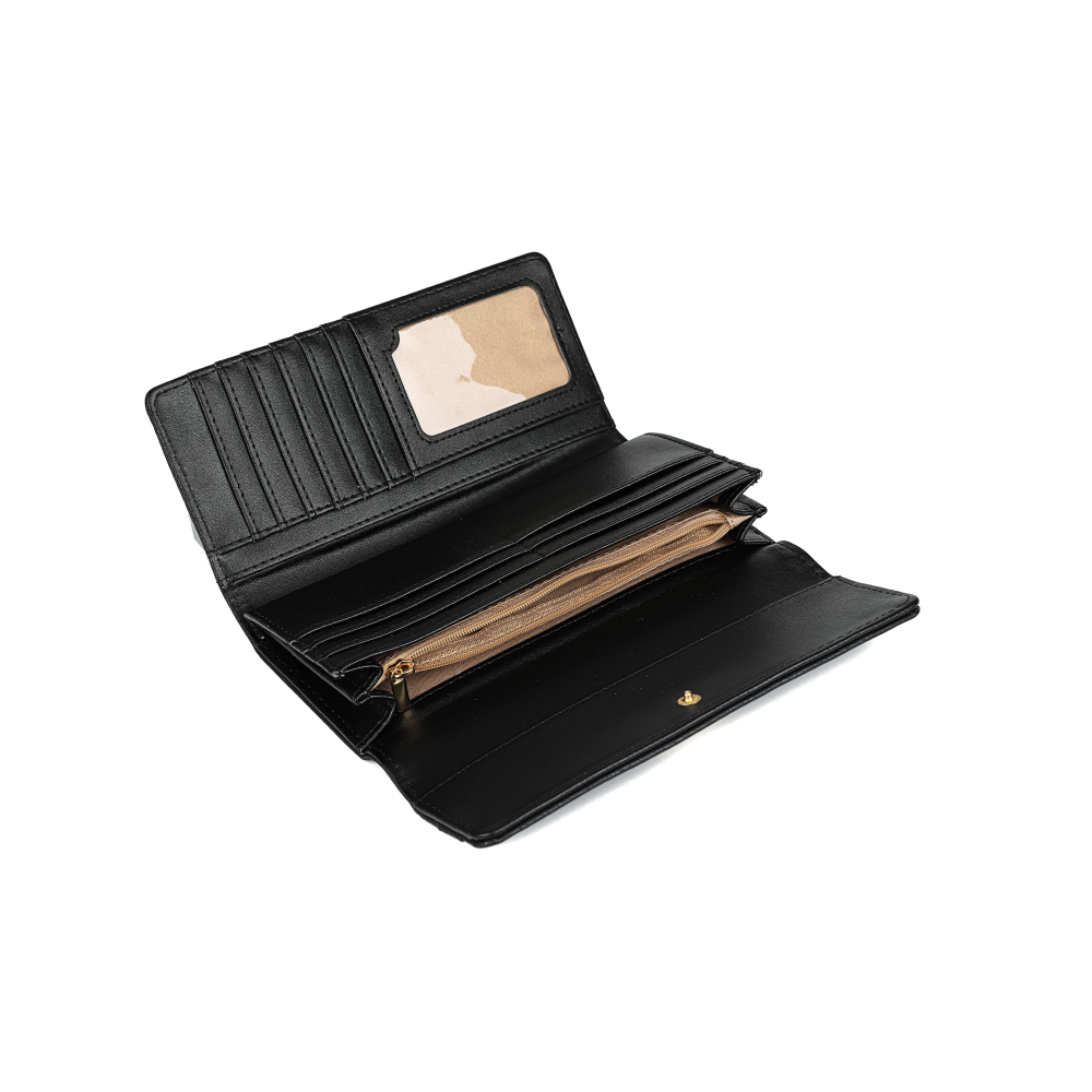 3-Piece Black PU Leather Bag Set – Handbag, Crossbody & Purse