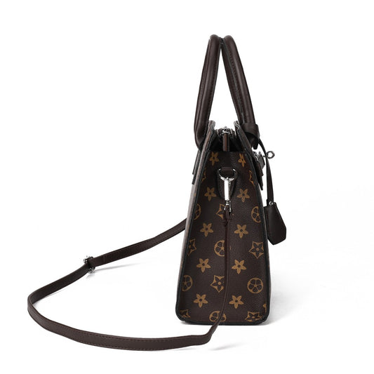 PU Leather Tote Handbag – Large Capacity Shoulder Bag with Zipper Closure