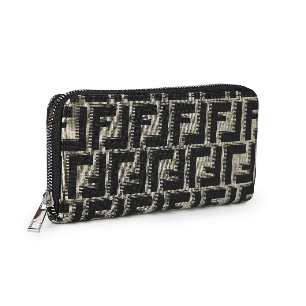 BLACK PU Leather Handbag with Chain Detail & Matching Purse – Elegant Designer-Inspired Shoulder Bag for Women