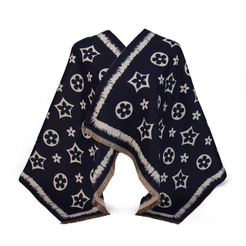 Oversized Patterned Shawl – 100% Cotton Wrap & Scarf (180cm × 65cm)