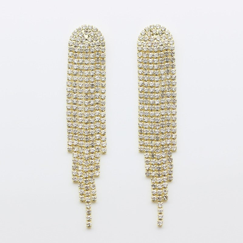 Gold with circular heads Tassel Geometric Earrings - Sweet Elegance in Various Styles