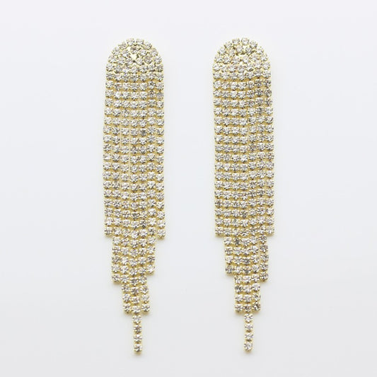 Gold with circular heads Tassel Geometric Earrings - Sweet Elegance in Various Styles