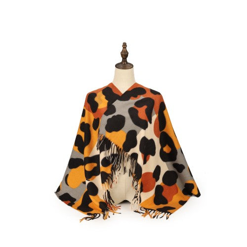 YELLOW Urban Chic Cashmere Scarf – Luxury Soft Oversized Animal Pattern Wrap