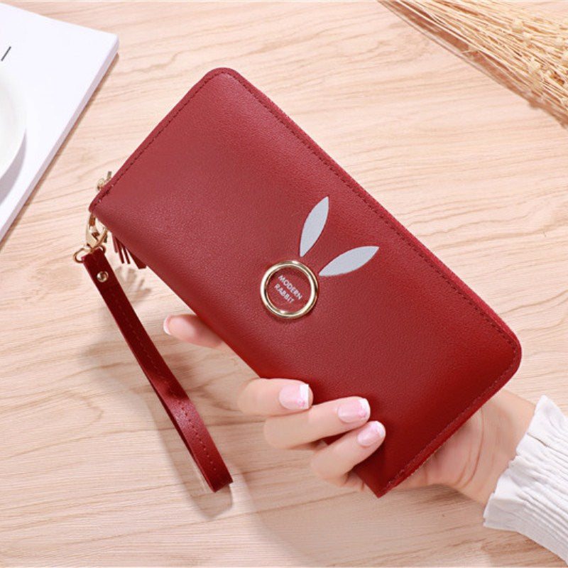 LB02830-BURGUNDY Bifold Wallet with Street Style