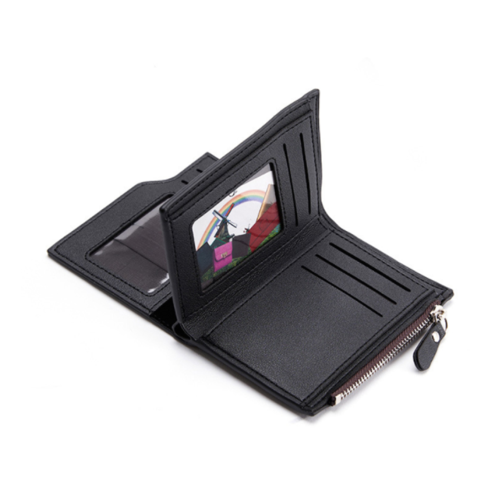 Long Wallet – Zipper Closure, Multi-Card Organizer BLACK