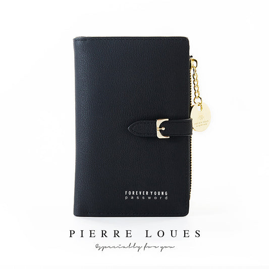 Compact Double-Fold PU Leather Wallet
