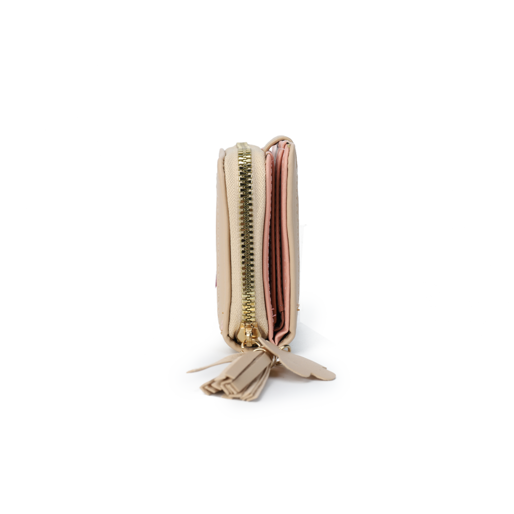 Tassel Accent Compact Wallet -KHAKI