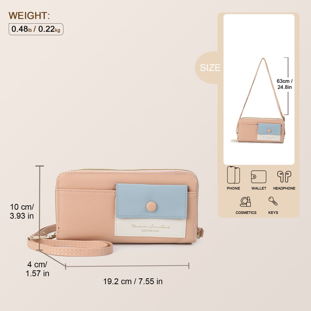 Forever Sunshine Multi-Compartment Crossbody Purse-PINK