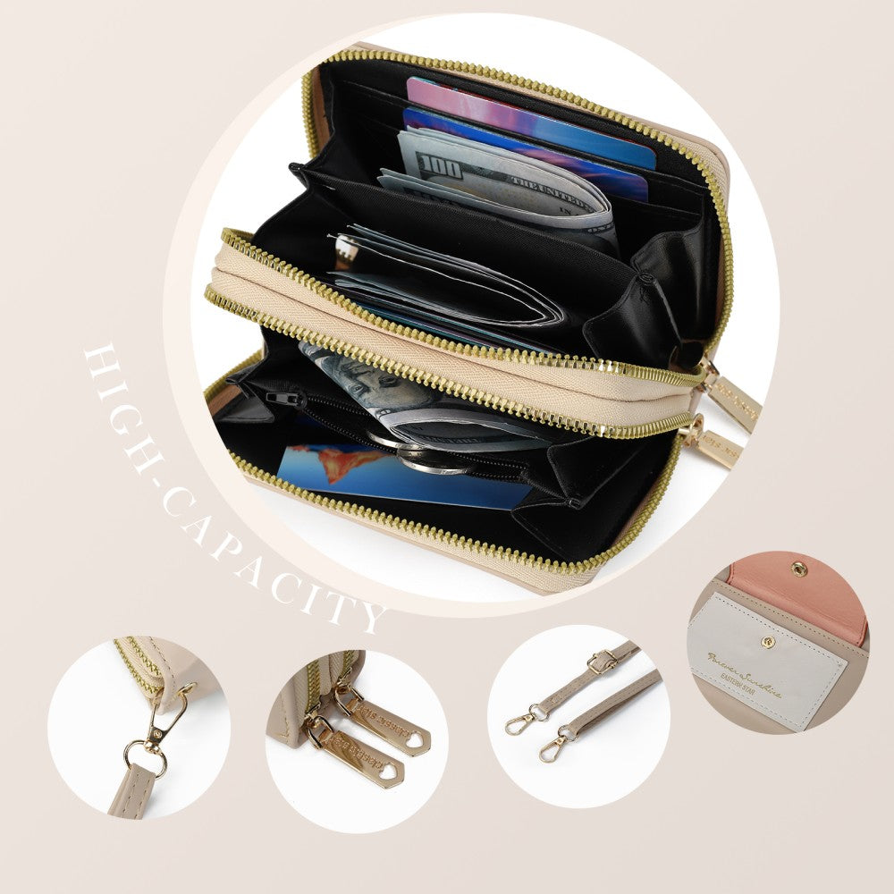 Forever Sunshine Compact Crossbody Purse -BEIGE