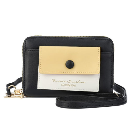 Forever Sunshine Compact Crossbody Purse - BLACK