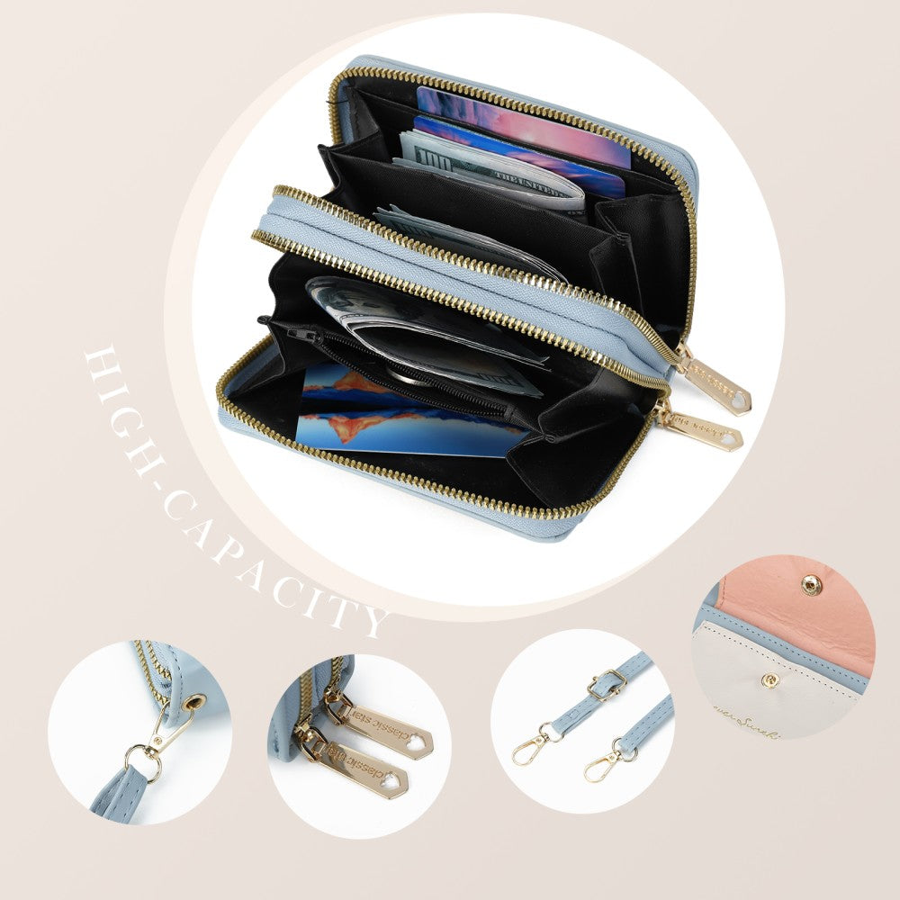 Forever Sunshine Compact Crossbody Purse - BLUE