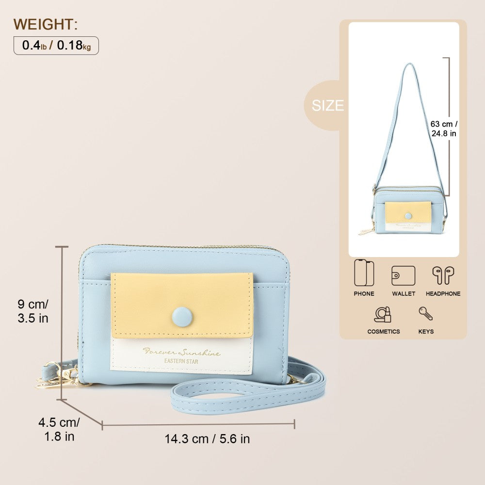 Forever Sunshine Compact Crossbody Purse - BLUE