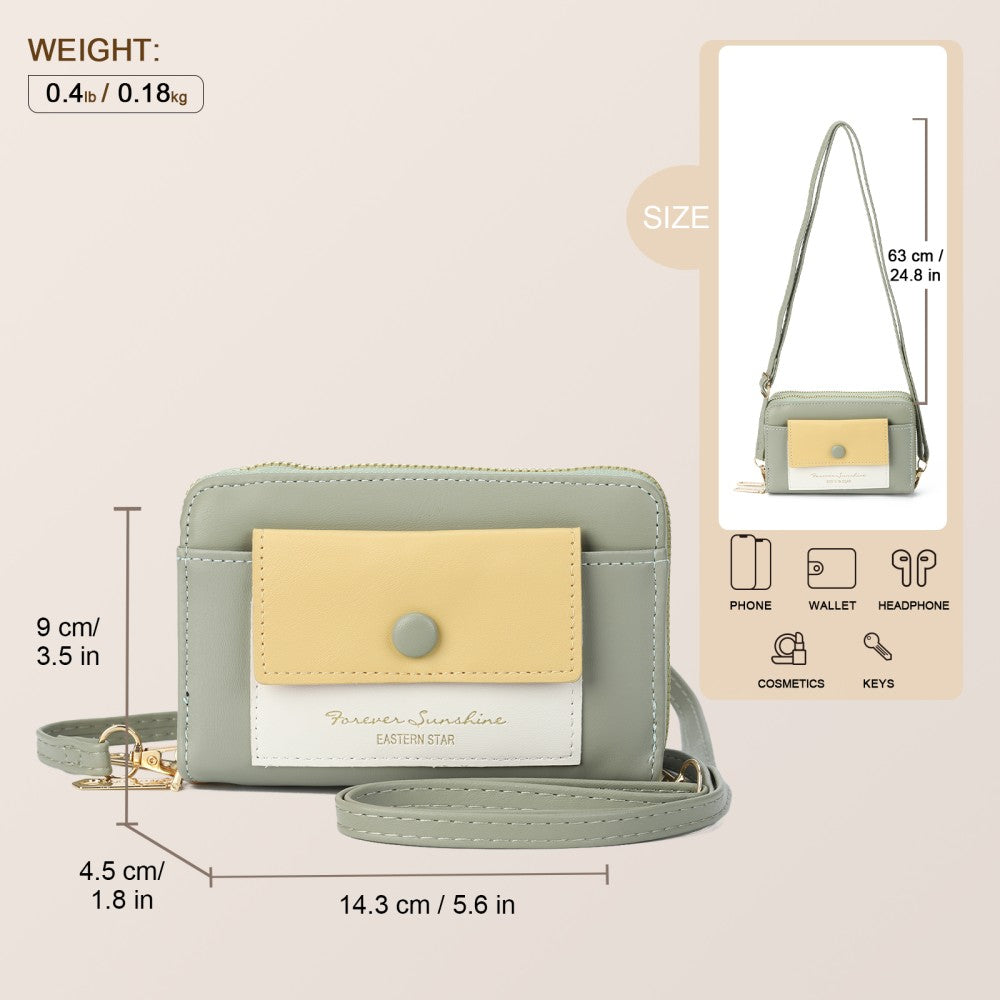 Forever Sunshine Compact Crossbody Purse -GREEN