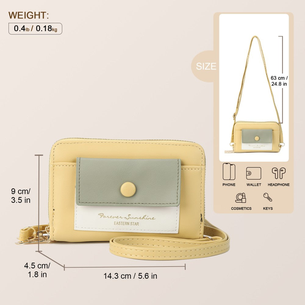 Forever Sunshine Compact Crossbody Purse -YELLOW