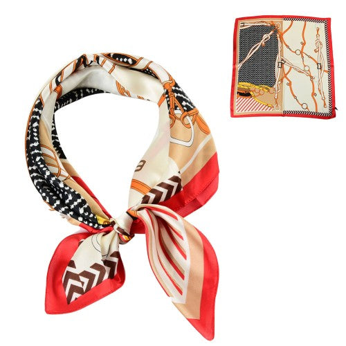 SF1262-RED New Fashion Chains Kerchief