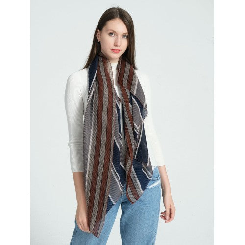 Dark Tone Scarf Design Color Interlaced