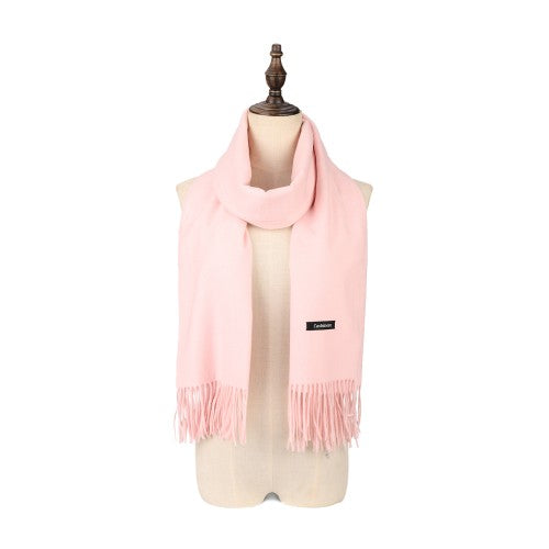 PINK Solid Color Serene Luxe 100% Cashmere Scarf Shawl – Ultra-Soft, Lightweight & Timeless | 180 x 70 cm