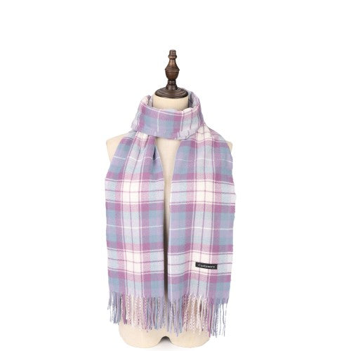 PURPLE Striped Warm Cashmere Scarf
