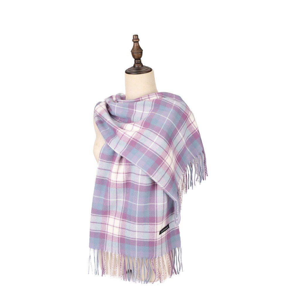 PURPLE Striped Warm Cashmere Scarf