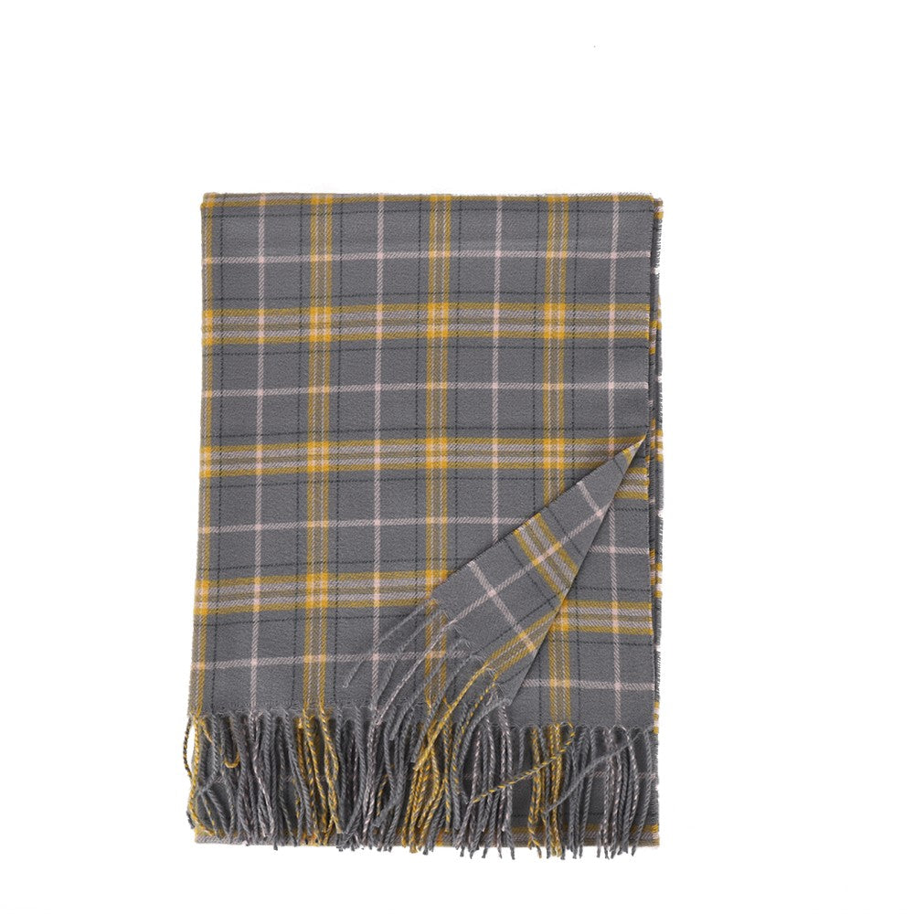 GERY Edinburgh Heritage 100% Cashmere Scarf – Classic Checked Pattern Wrap | 200 x 70 cm