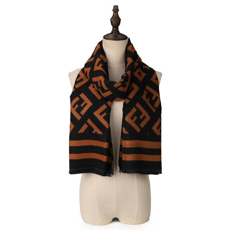 Monogram Scarf – Designer-Inspired Wrap for Women