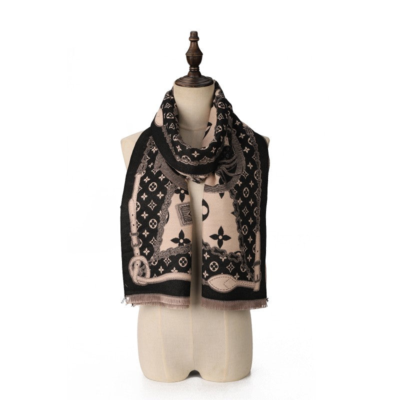 Regal Monogram Chain Cashmere Scarf