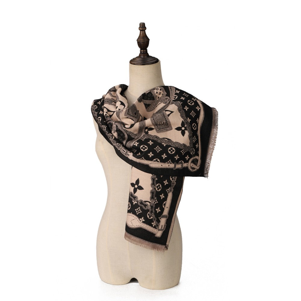 Regal Monogram Chain Cashmere Scarf