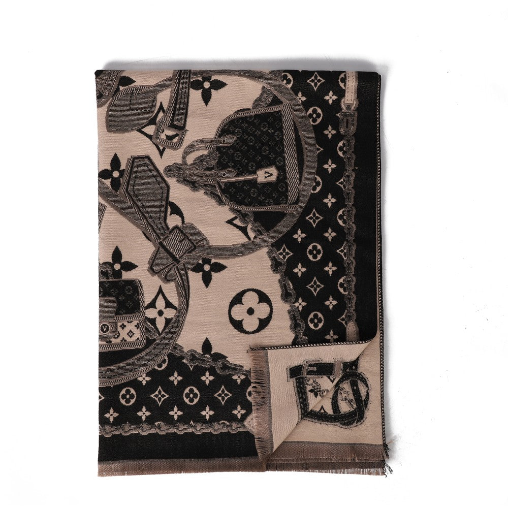 Regal Monogram Chain Cashmere Scarf